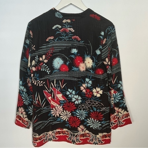 CITRON Silk Floral Button-Down Blouse XS - Picture 4 of 8